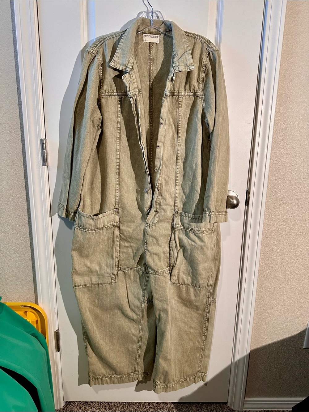 Wee The Free Light Olive Utility Jumpsuit M New!
